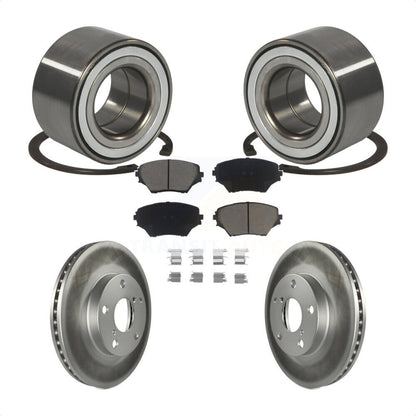 Kit de Rotor de frein à disque enduit de roulement de roue avant et de plaquettes en céramique pour Toyota RAV