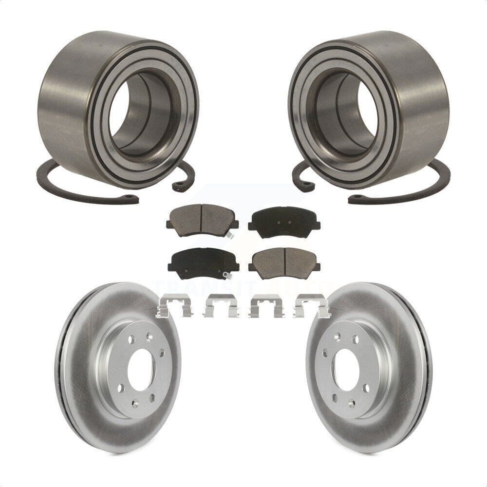 Kit de plaquettes de Rotor de frein à disque revêtu de roulement de roue avant, pour Hyundai Accen 2012 – 2017
