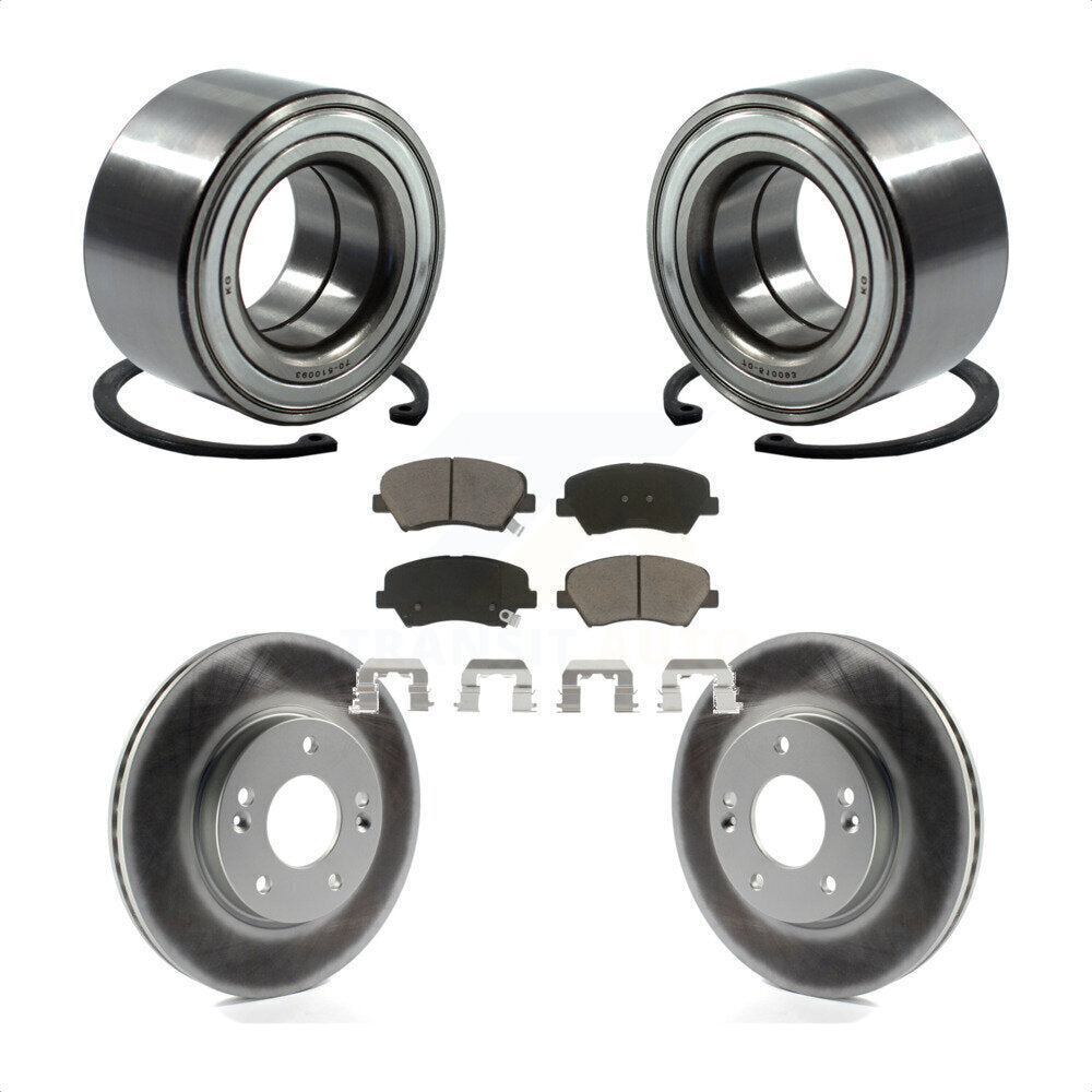 Kit de plaquettes de Rotor de frein enduites de roulement de roue avant, pour Hyundai Elantra GT Kia Fort