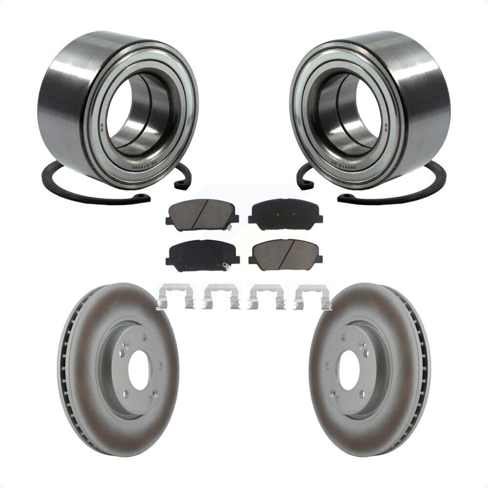 Kit de plaquettes de Rotor de frein enduit de roulement de roue avant, pour Hyundai Veloster Turbocharge