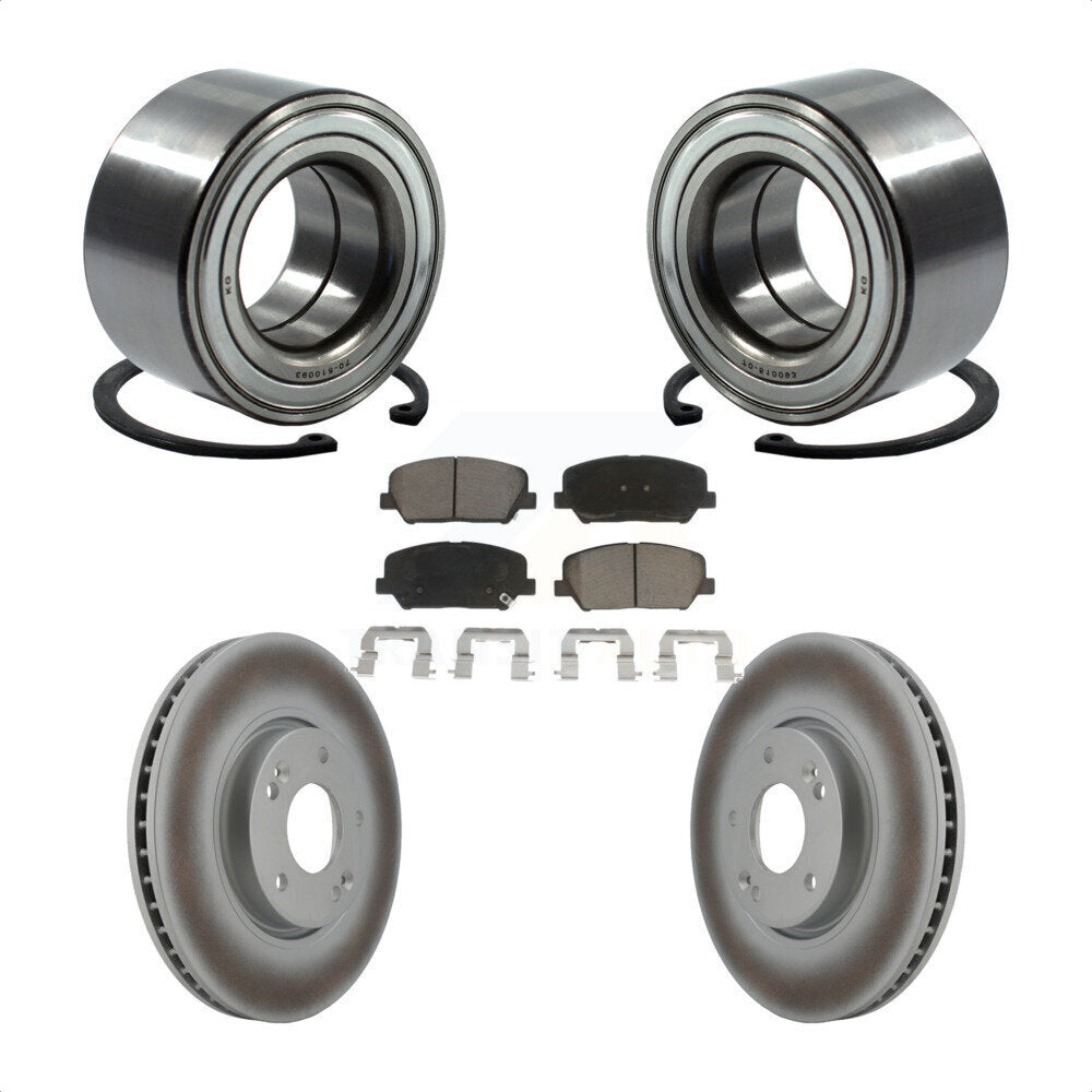 Kit de Rotor et plaquettes de frein à disque revêtu de roulement de roue avant, pour Kia Forte Forte5 Kou