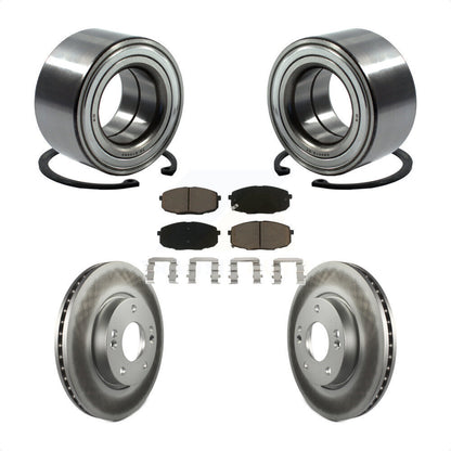 Kit de rotors et plaquettes de frein à disque enduits de roulement de roue avant pour Hyundai Elantra