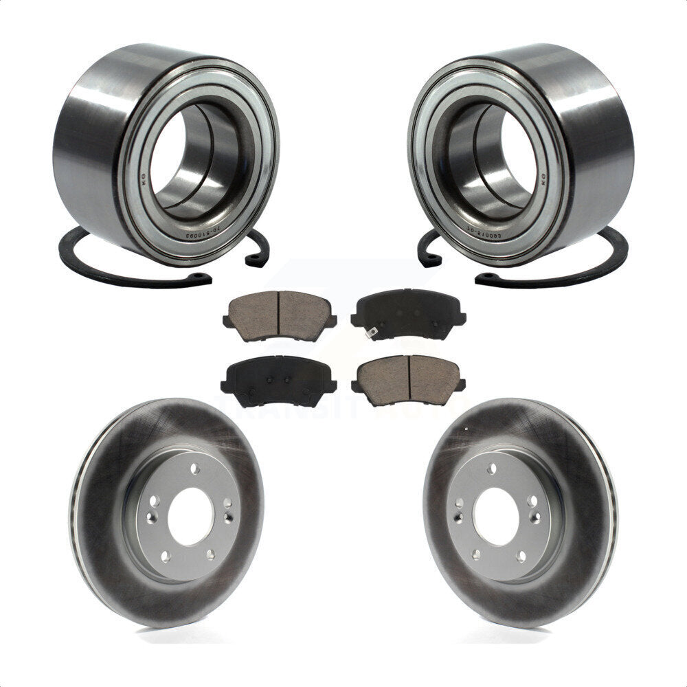 Kit de plaquettes de Rotor de frein enduites de roulement de roue avant, pour Kia Forte Hyundai Elantra G