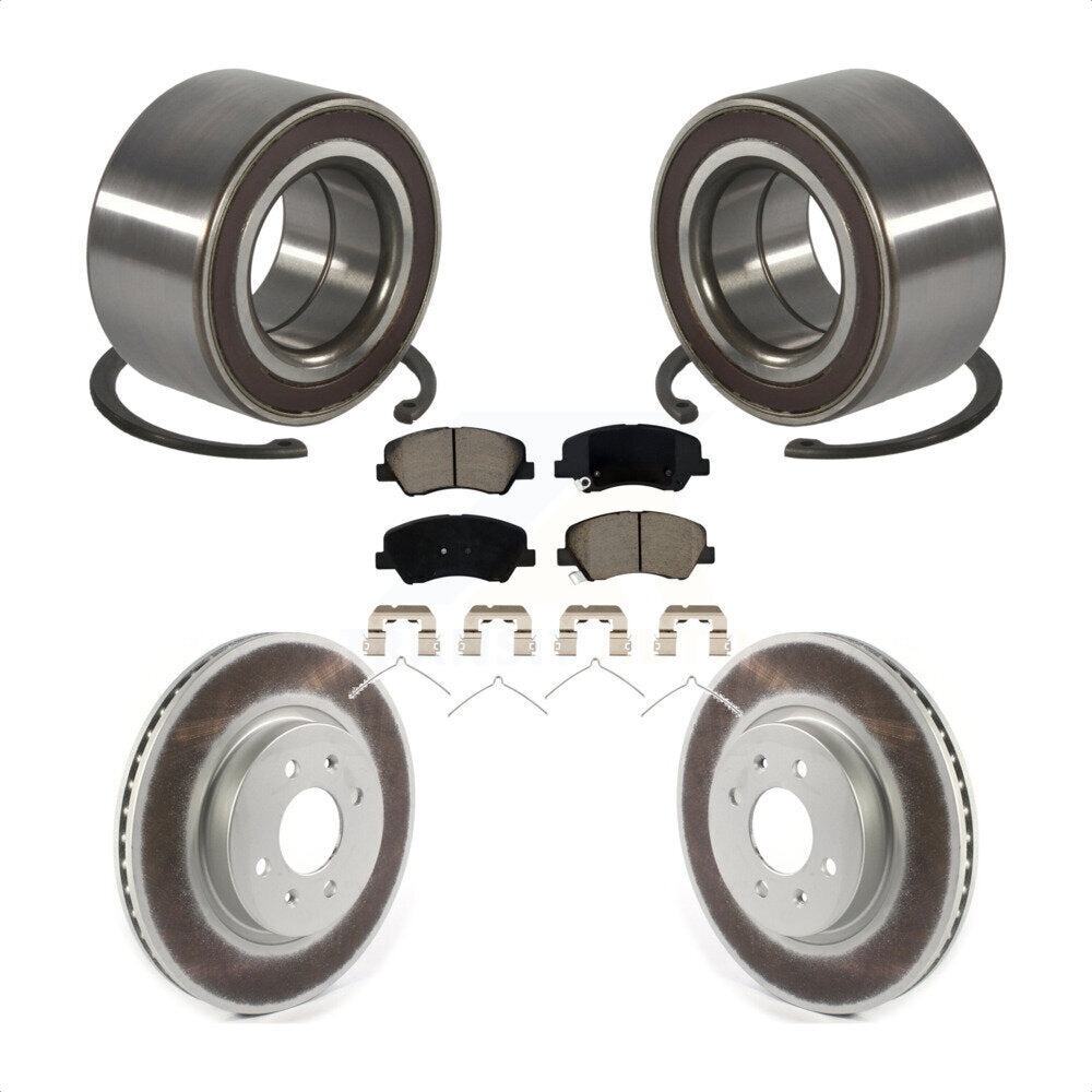 Kit de Rotor et de plaquettes de frein à disque revêtu de roulement de roue avant, pour Kia Rio Hyundai Accen