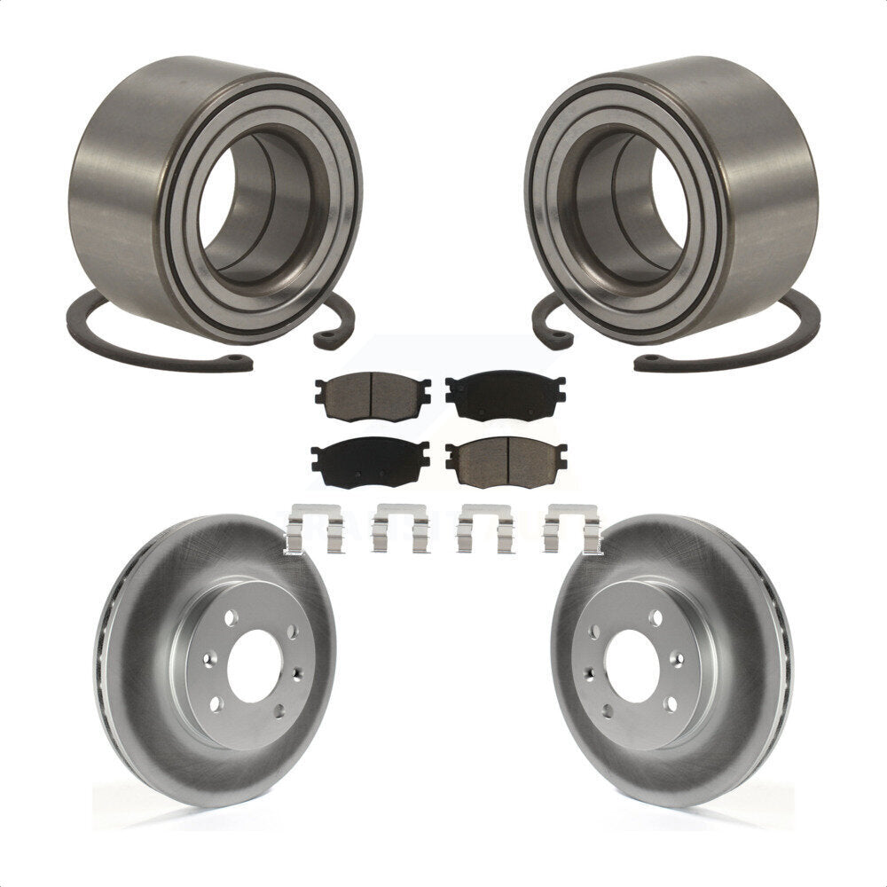 Kit de Rotor et de plaquettes de frein revêtus de roulement de roue avant, pour Hyundai Accent Kia Rio Rio