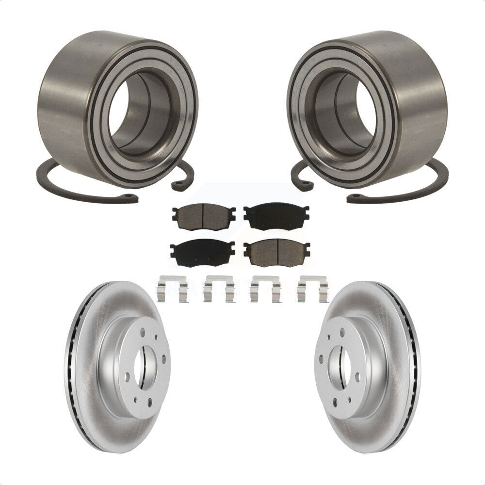 Kit de plaquettes de Rotor de frein enduit de roulement de roue avant, pour Hyundai Accent Hatchbac 2006