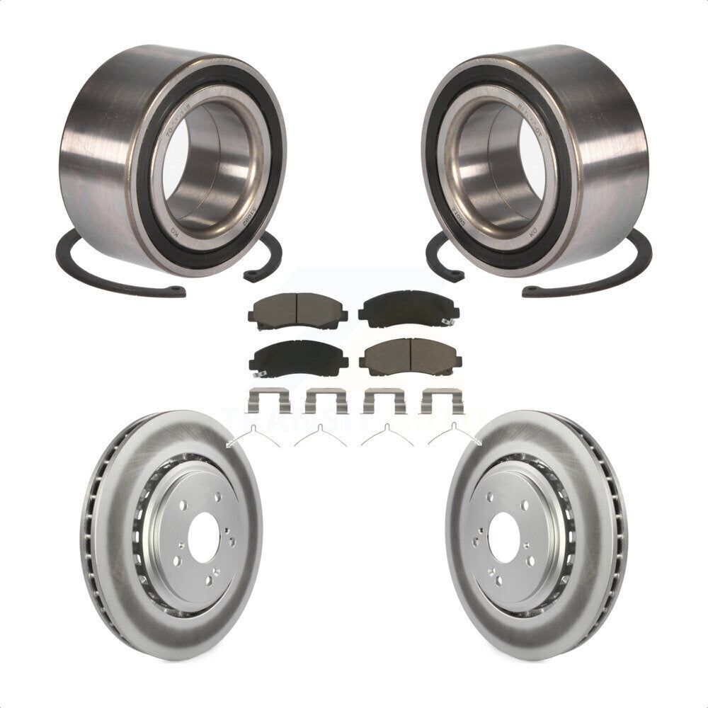 Kit de rotor et plaquettes de frein à disque revêtus de roulement de roue avant pour Acura TL 2015 – 2020