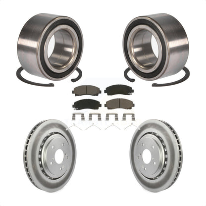 Kit de rotor et plaquettes de frein à disque revêtus de roulement de roue avant pour Acura TL 2015 – 2020