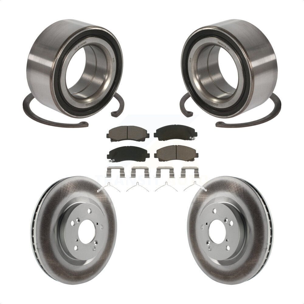 Kit de rotors et plaquettes de frein à disque revêtus de roulement de roue avant pour Acura T 2009 – 2014