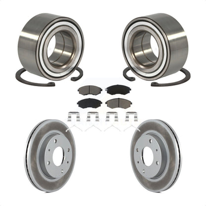Kit de rotors et plaquettes de frein à disque enduits de roulement de roue avant pour Hyundai Elantra
