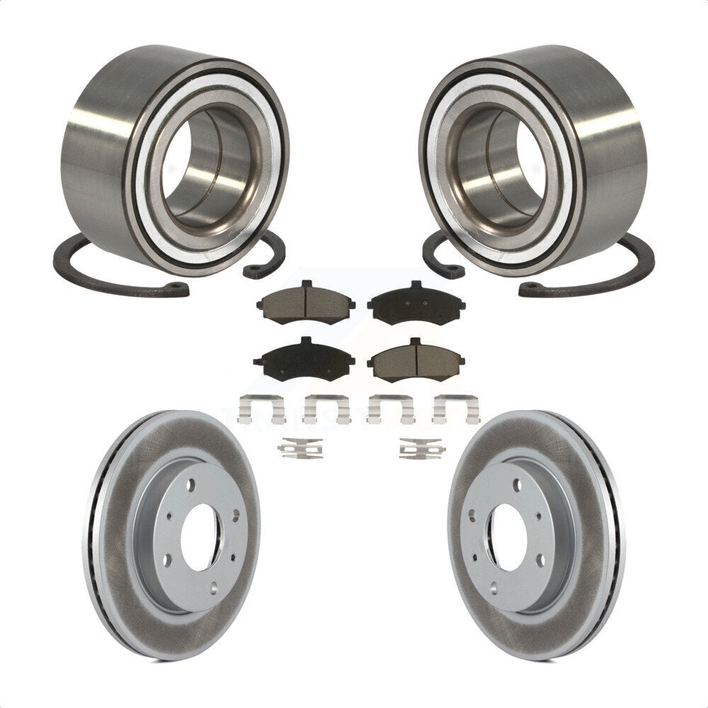 Kit de rotors et plaquettes de frein à disque enduits de roulement de roue avant pour Hyundai Elantra