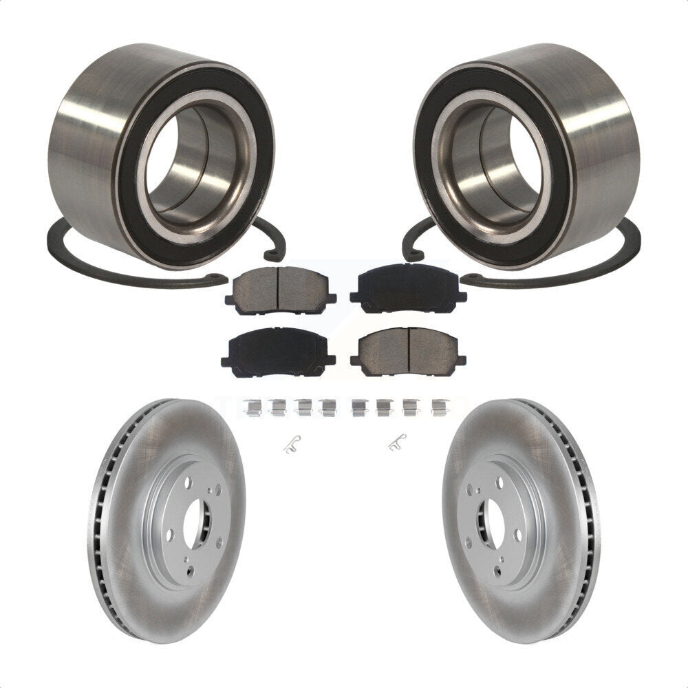 Kit de rotors et plaquettes de frein à disque enduits de roulement de roue avant pour Toyota Highlander