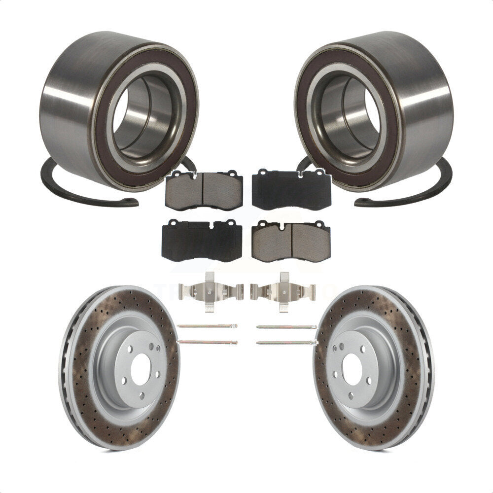 Kit de plaquettes de Rotor de frein enduit de roulement de roue avant, pour Mercedes-Benz S550 CL550 S35