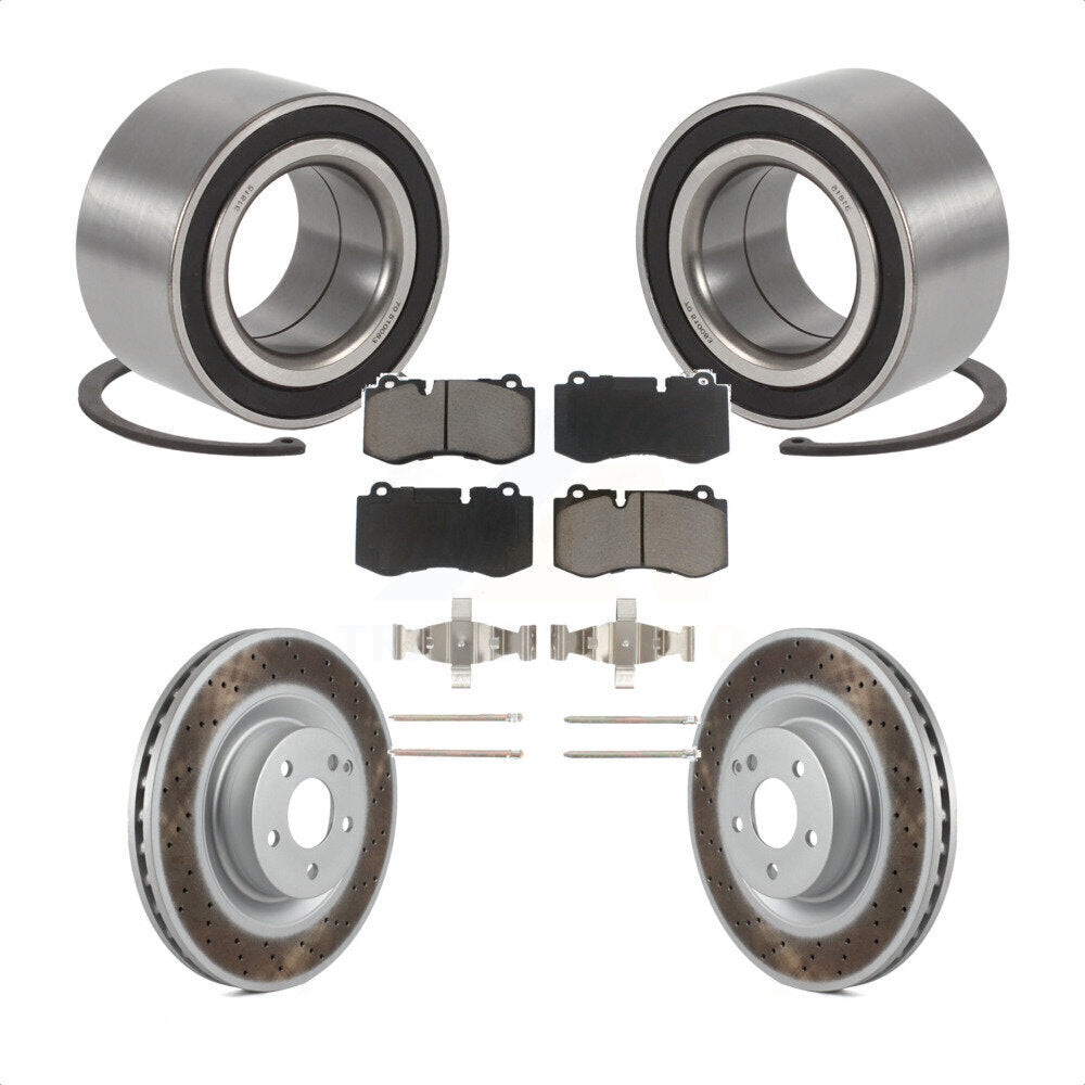 Kit de plaquettes de Rotor de frein à disque enduit de roulement de roue avant pour Mercedes-Benz S45 2009