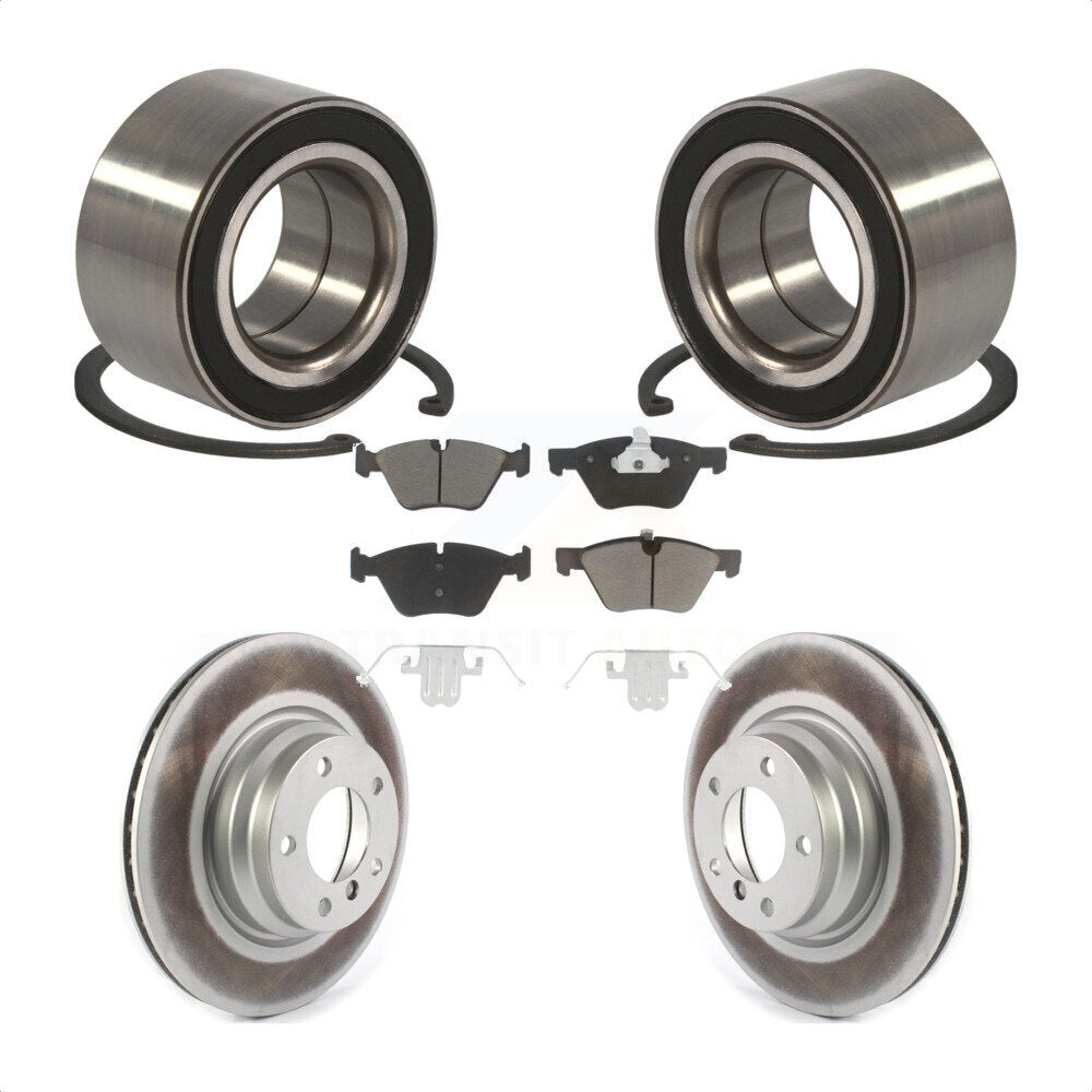 Kit de rotors et plaquettes de frein à disque enduits de roulement de roue avant pour BMW 330xi 2006