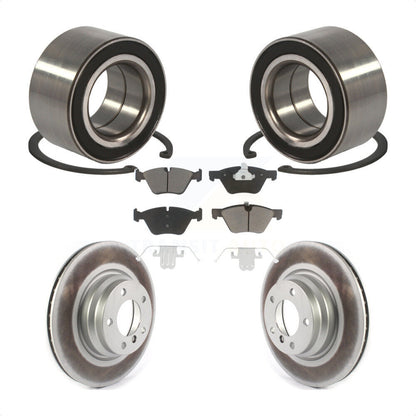 Kit de rotors et plaquettes de frein à disque enduits de roulement de roue avant pour BMW 330xi 2006
