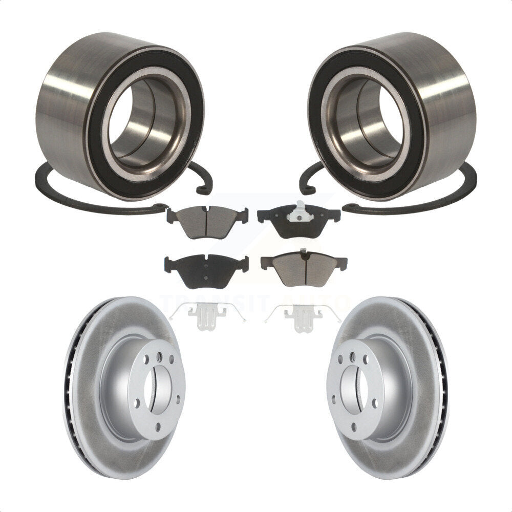 Kit de rotors et plaquettes de frein à disque enduits de roulement de roue avant pour BMW 328xi 325xi