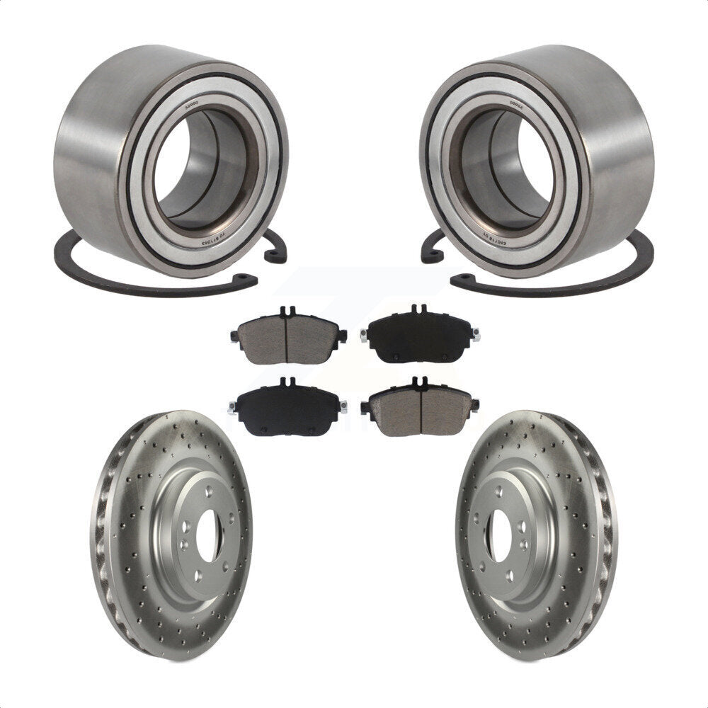 Kit de Rotor et de plaquettes de frein revêtus de roulement de roue avant, pour Mercedes-Benz GLA250 CLA25