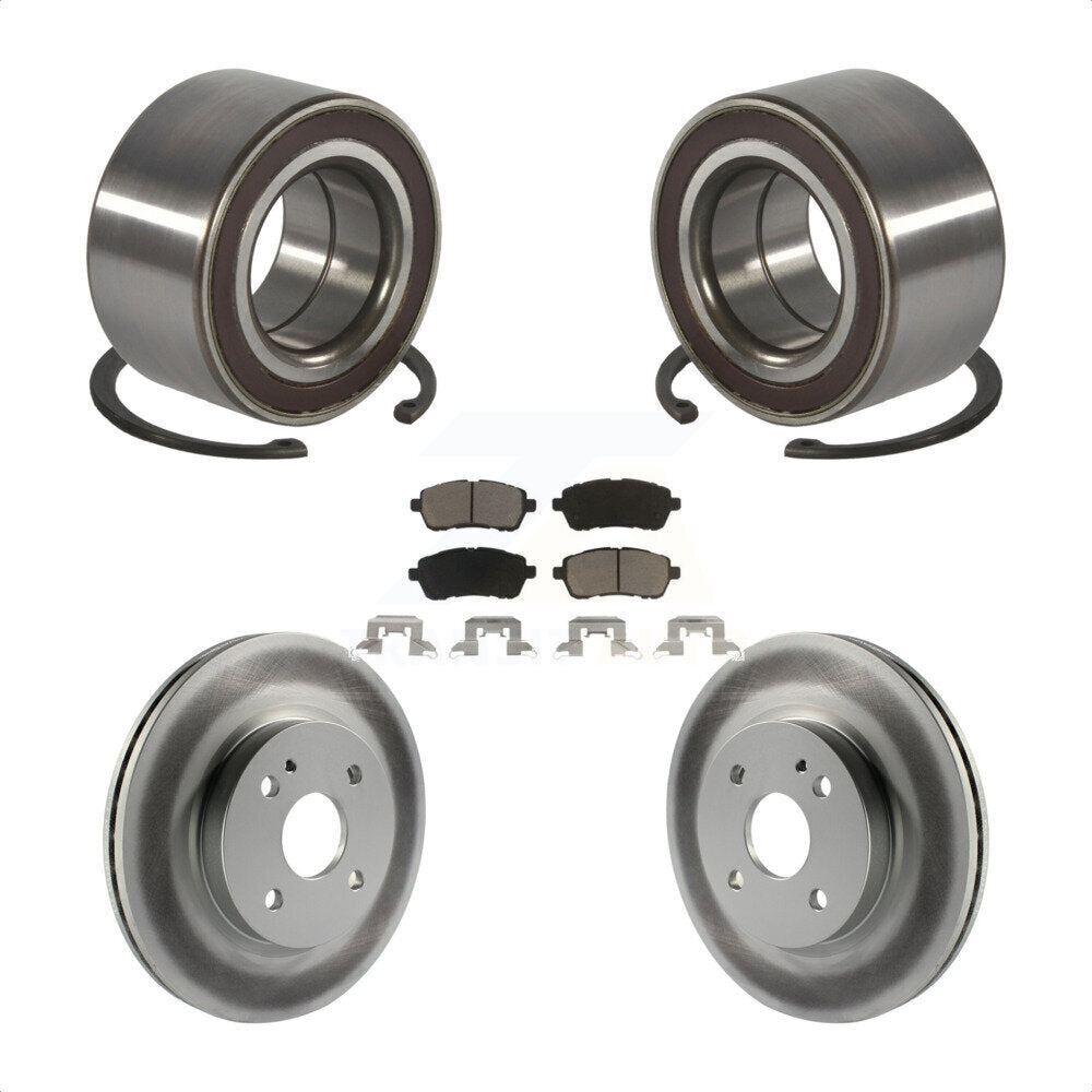 Kit de rotors et plaquettes de frein à disque revêtus de roulement de roue avant pour Mazda 2 2011 – 2014