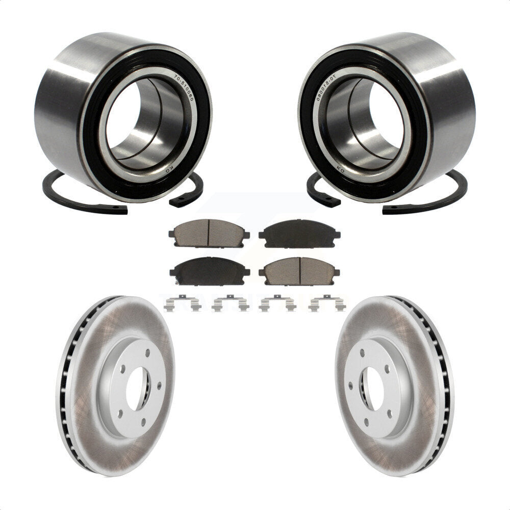 Kit de plaquettes de Rotor de frein à disque revêtu de roulement de roue avant, pour Nissan x-trai 2005 – 2006