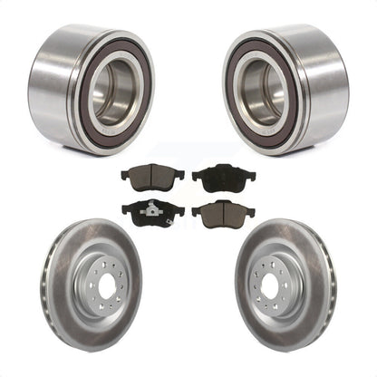 Kit de rotor et plaquettes de frein à disque revêtus de roulement de roue avant pour Fiat 500 2014 – 2018