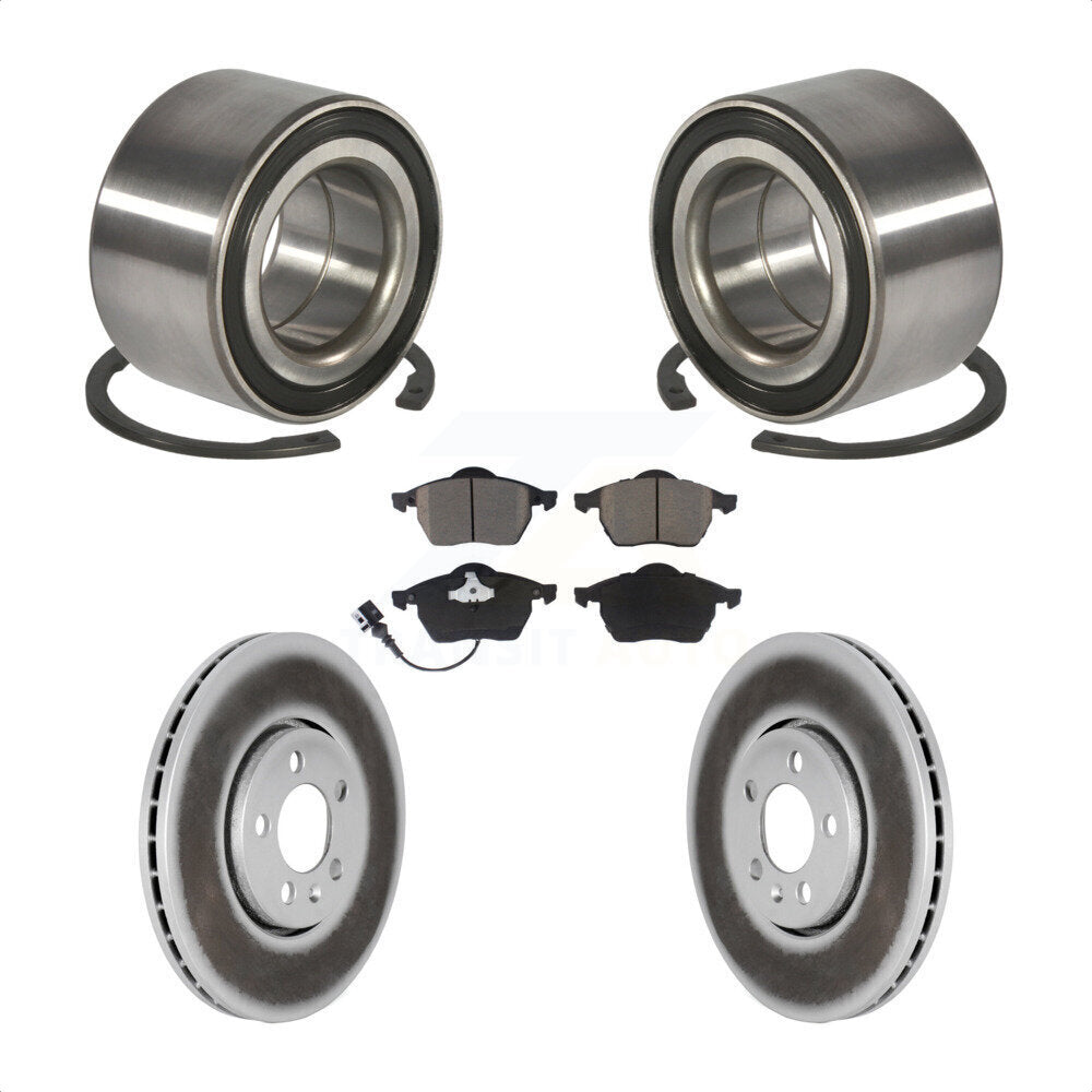 Kit de plaquettes de Rotor de frein enduites de roulement de roue avant, pour Volkswagen Jetta Golf Beetl
