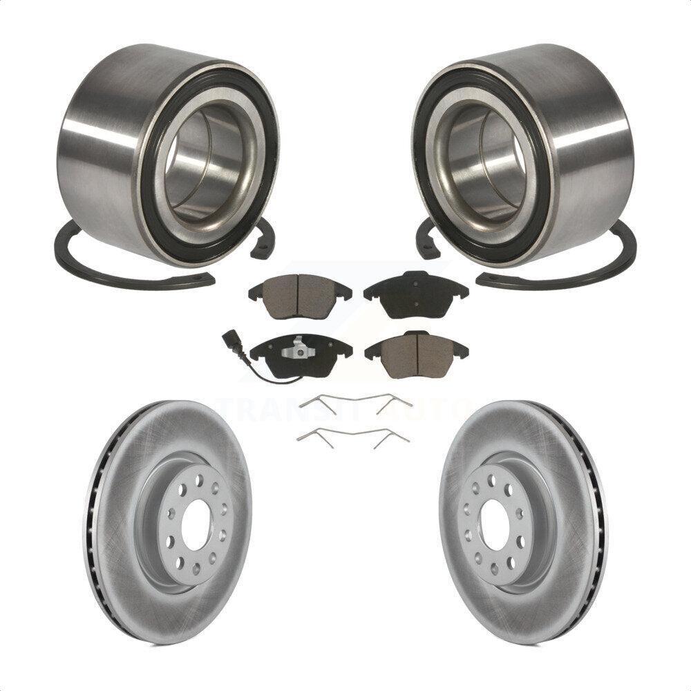 Kit de Rotor et de plaquettes de frein à disque revêtu de roulement de roue avant, pour Volkswagen Jetta GT