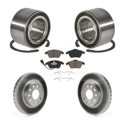 Kit de rotors et plaquettes de frein à disque enduits de roulement de roue avant pour Volkswagen Jetta