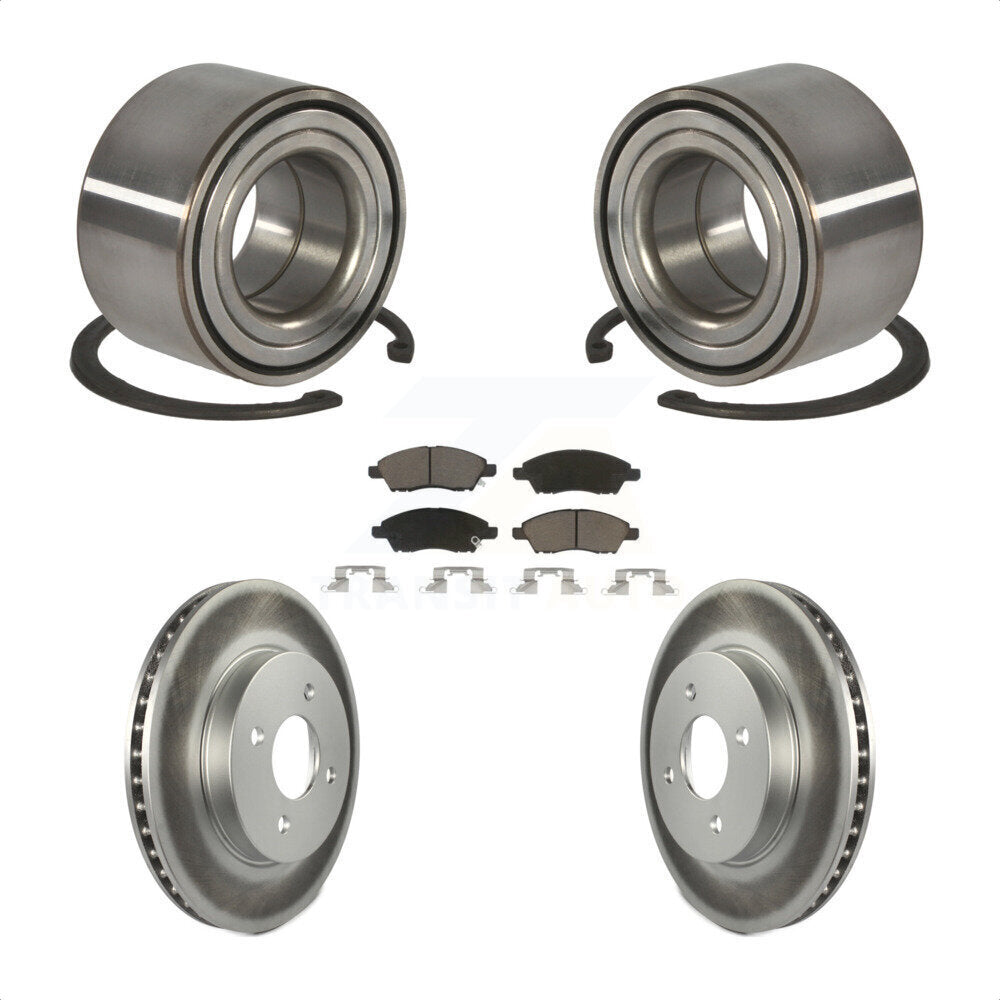 Kit de plaquettes de Rotor de frein à disque enduit de roulement de roue avant pour Nissan Micra Versa non
