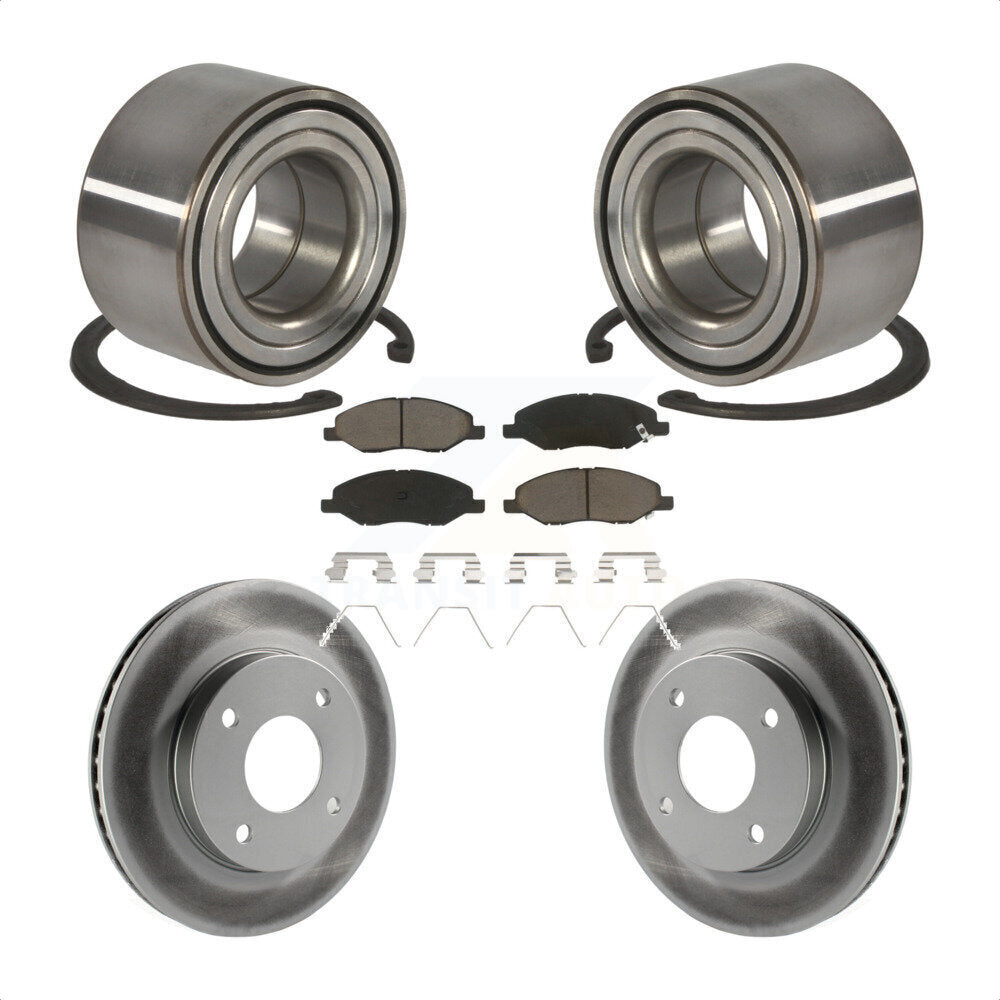Kit de rotor et de plaquettes de frein revêtus de roulement de roue avant, pour Nissan Versa 2010 2011 1.6