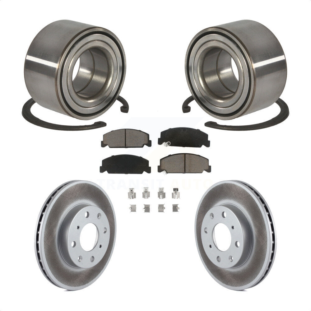 Kit de Rotor et plaquettes de frein à disque enduit de roulement de roue avant pour Honda Civic del So