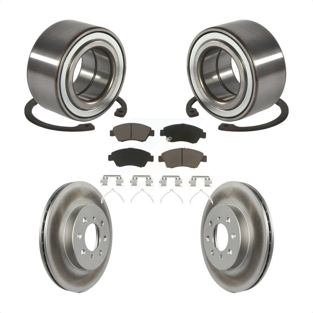 Kit de Rotor et plaquettes de frein à disque enduit de roulement de roue avant pour Honda Civic del So