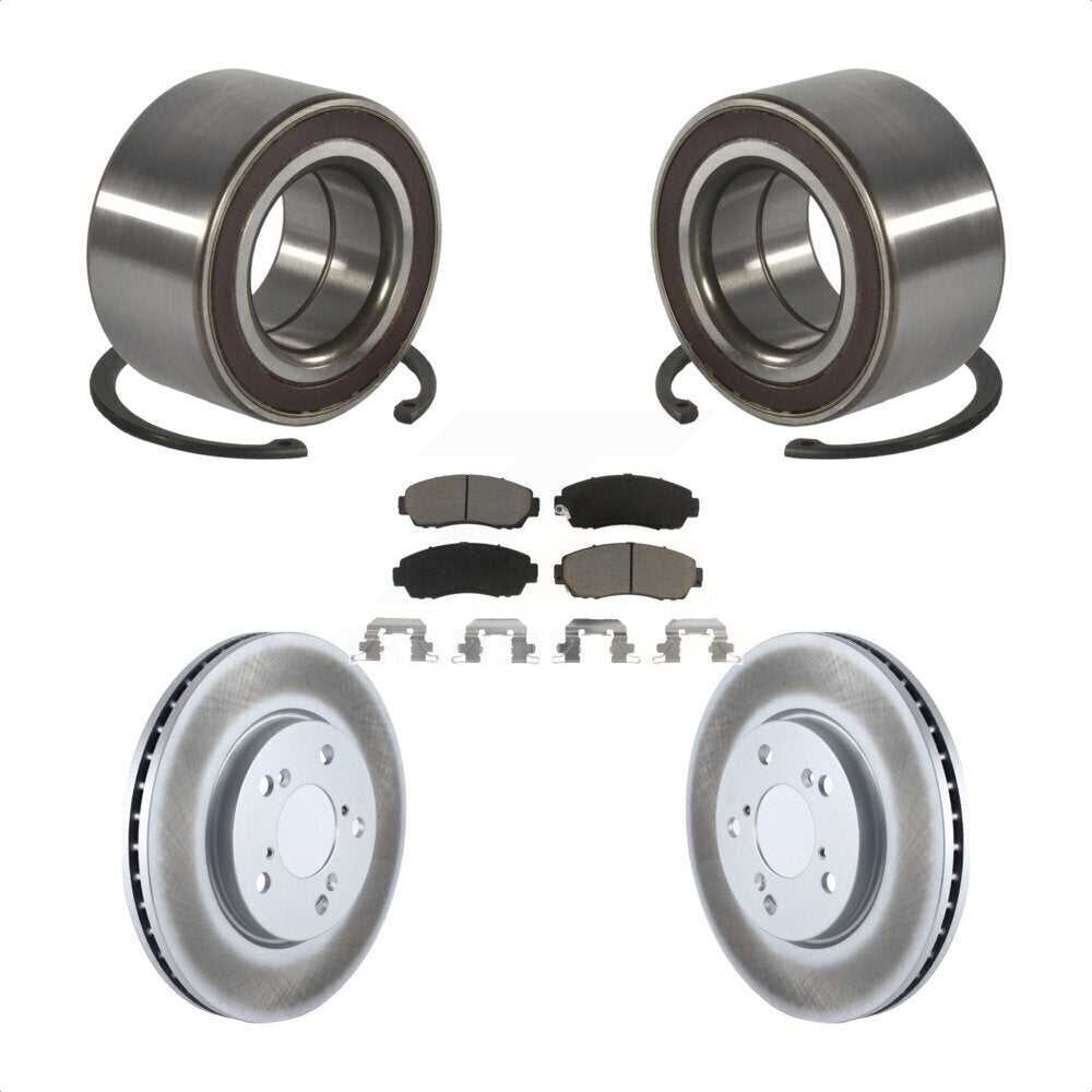 Kit de plaquettes de Rotor de frein à disque enduit de roulement de roue avant pour Honda Odysse 2005 – 2010