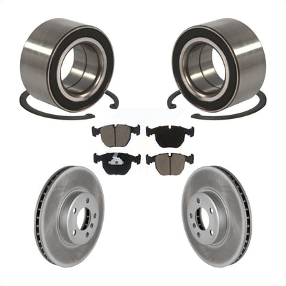 Kit de rotors de frein à disque enduits de roulement de roue avant et de plaquettes en céramique pour BMW X5