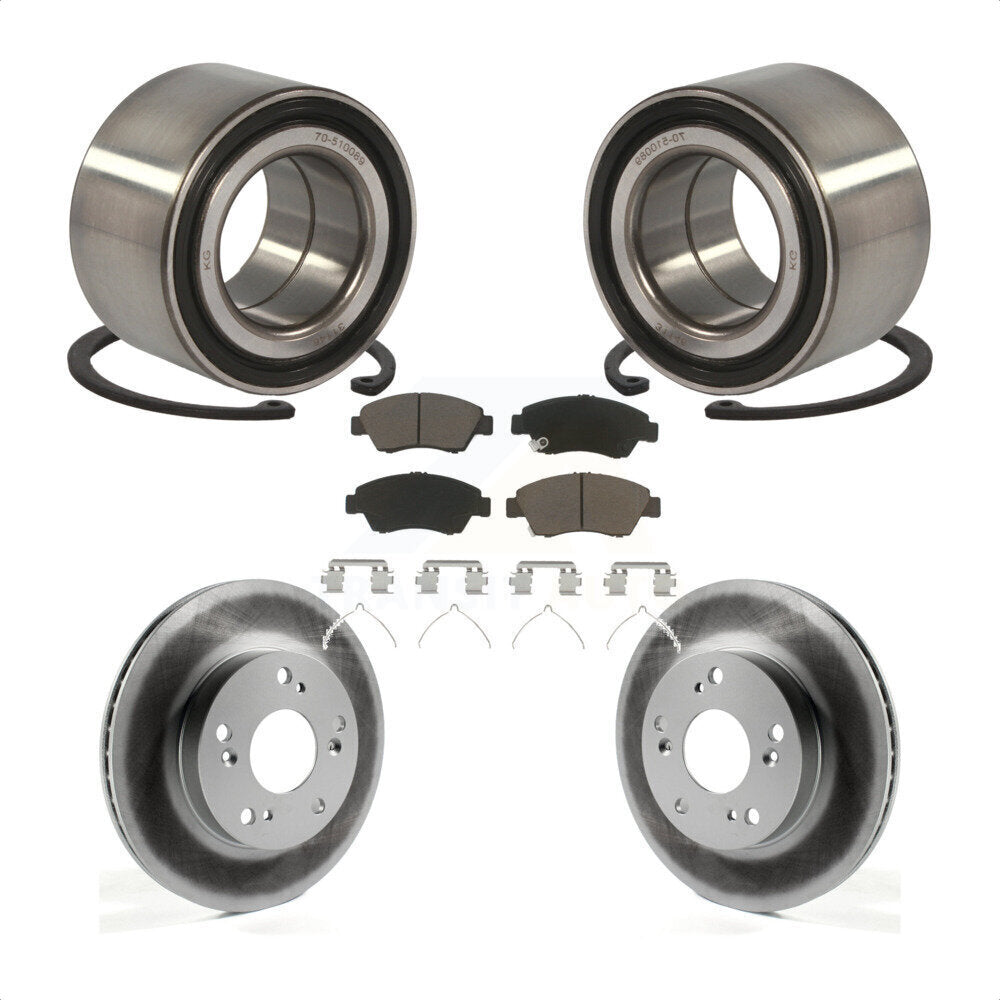 Kit de Rotor et plaquettes de frein à disque revêtu de roulement de roue avant, pour Honda Civic Acura IL