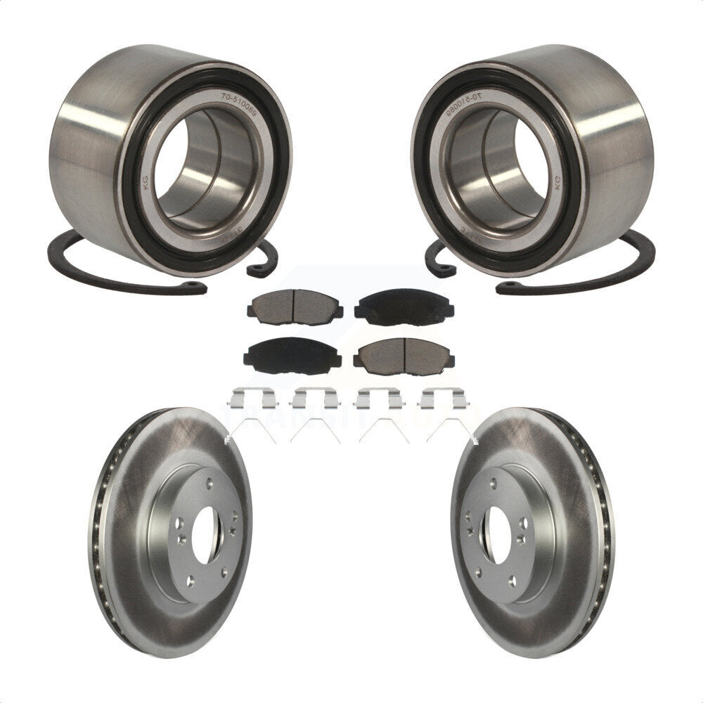 Kit de plaquettes de Rotor de frein enduit de roulement de roue avant, pour Honda Civic Touring avec 1.8
