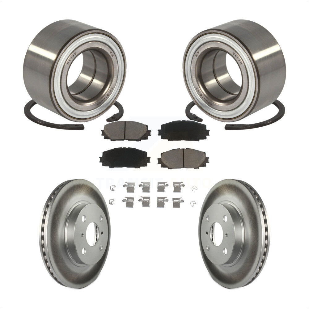 Kit de plaquettes de Rotor de frein enduit de roulement de roue avant, pour Toyota Yaris Prius C Scion i