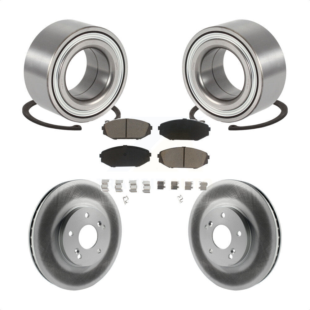Kit de rotor et plaquettes de frein à disque revêtus de roulement de roue avant pour Acura MD 2001 – 2002