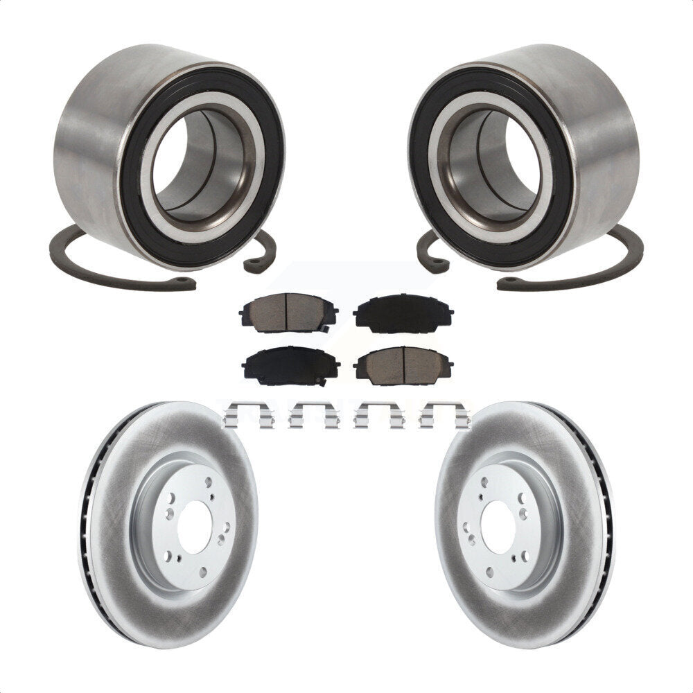 Kit de Rotor et plaquettes de frein à disque revêtu de roulement de roue avant, pour Honda Civic Acura CS
