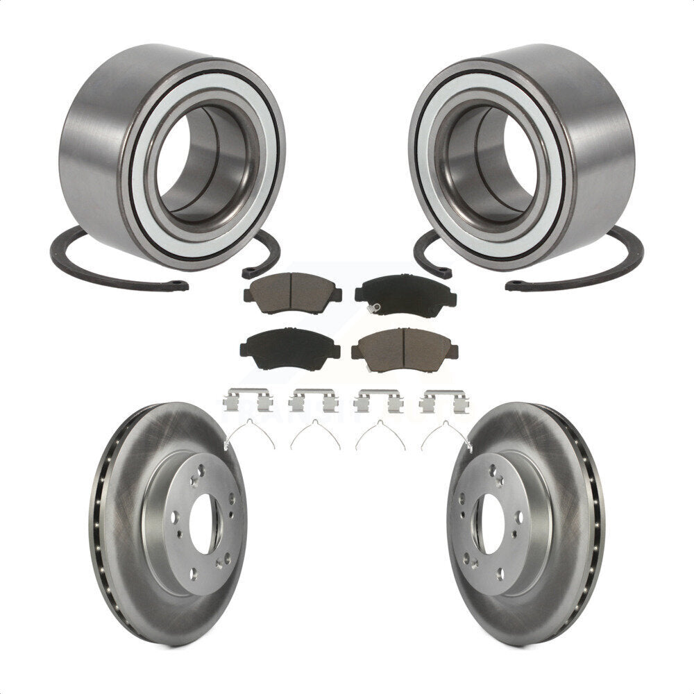 Kit de Rotor et plaquettes de frein à disque revêtu de roulement de roue avant, pour Honda Civic Acura RS