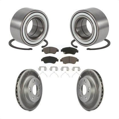 Kit de Rotor et plaquettes de frein à disque revêtu de roulement de roue avant, pour Honda Civic Acura RS
