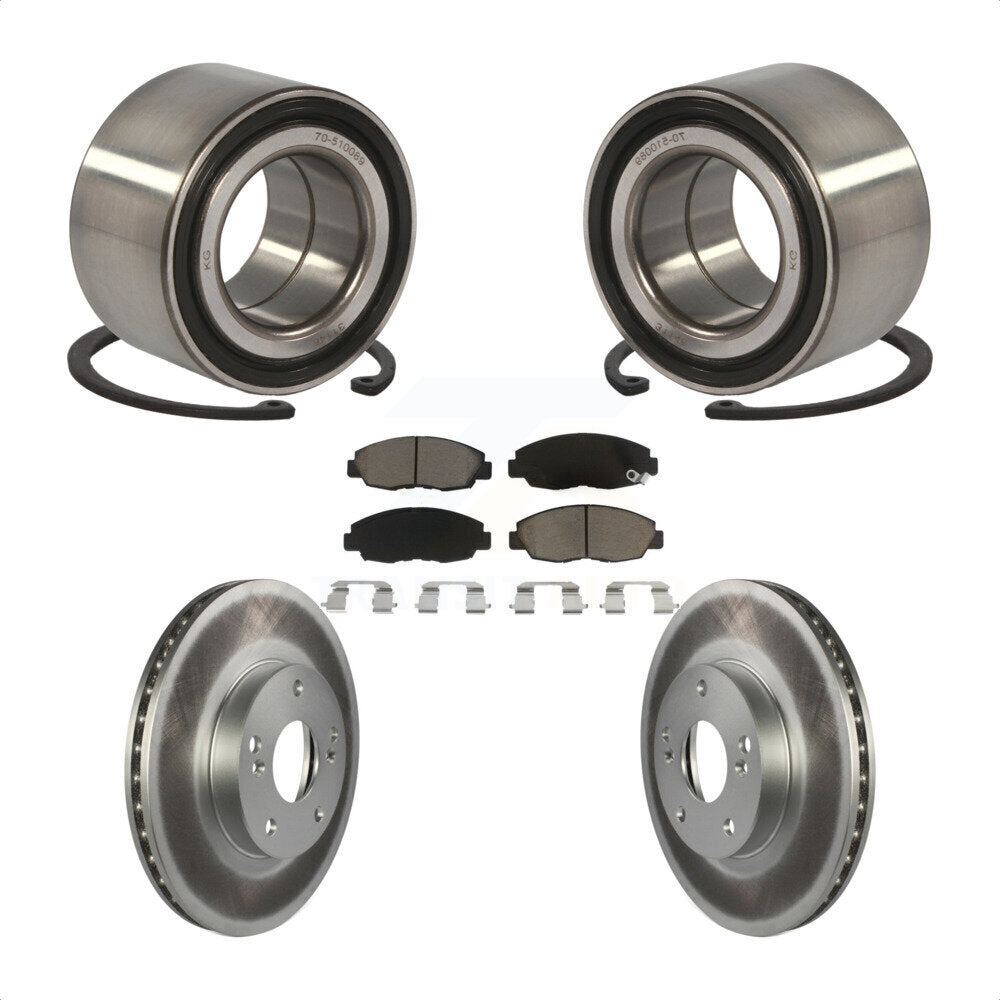 Kit de plaquettes de Rotor de frein enduit de roulement de roue avant, pour Honda Civic GX 2011 avec 1.8