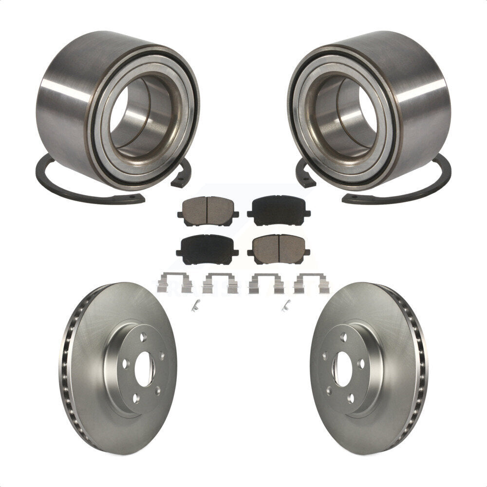 Kit de plaquettes de Rotor de frein enduit de roulement de roue avant, pour Toyota Corolla Matrix Pontia