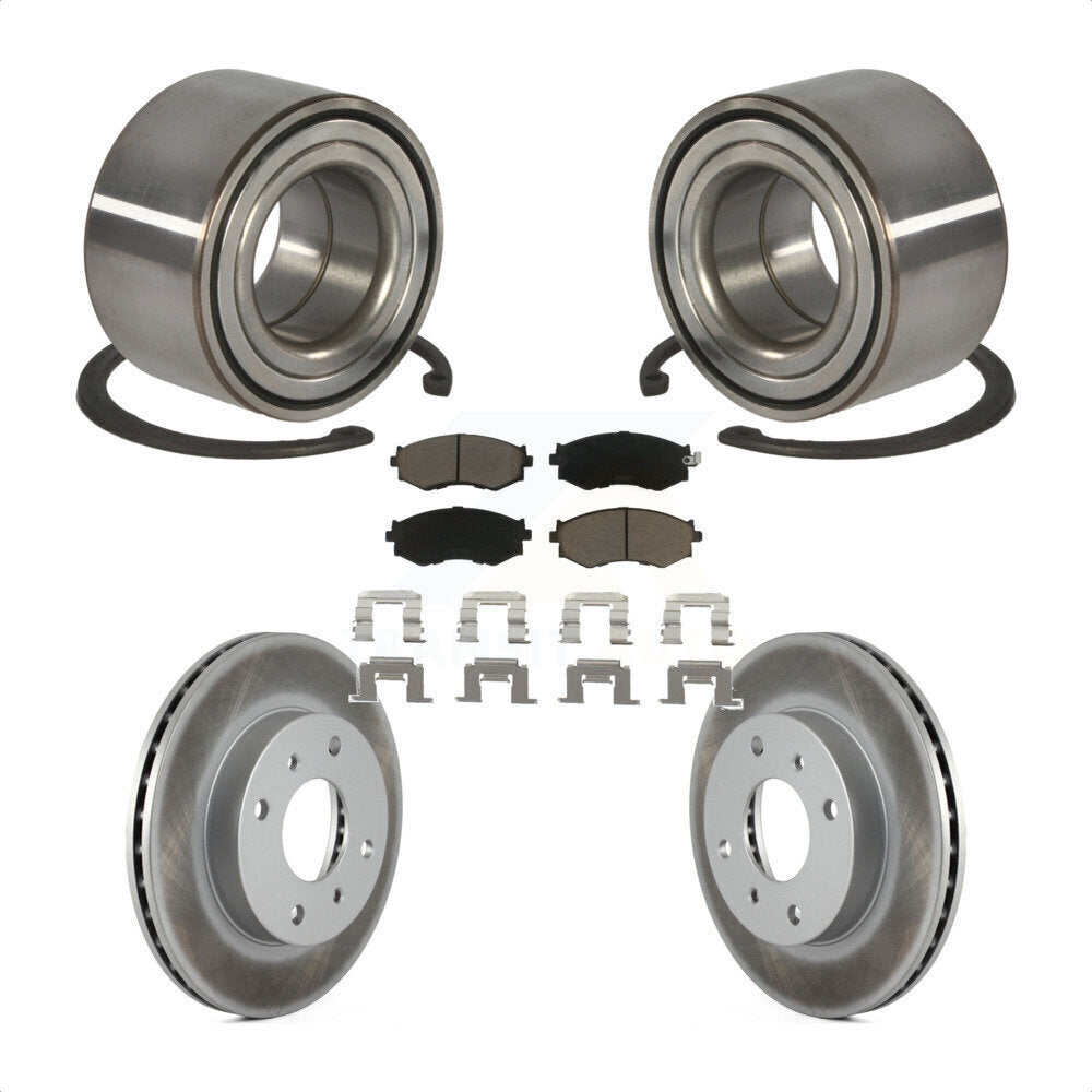 Kit de rotors et plaquettes de frein à disque enduits de roulement de roue avant pour Nissan Sentra 1.8
