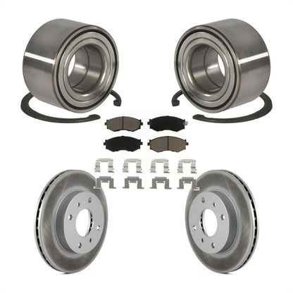 Kit de rotors et plaquettes de frein à disque enduits de roulement de roue avant pour Nissan Sentra 1.8