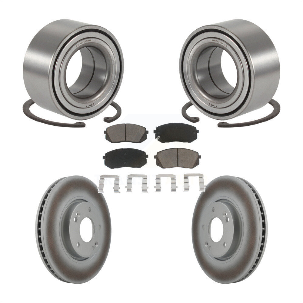 Kit de Rotor et de plaquettes de frein revêtus de roulement de roue avant, pour Hyundai Tucson Kia Sportag