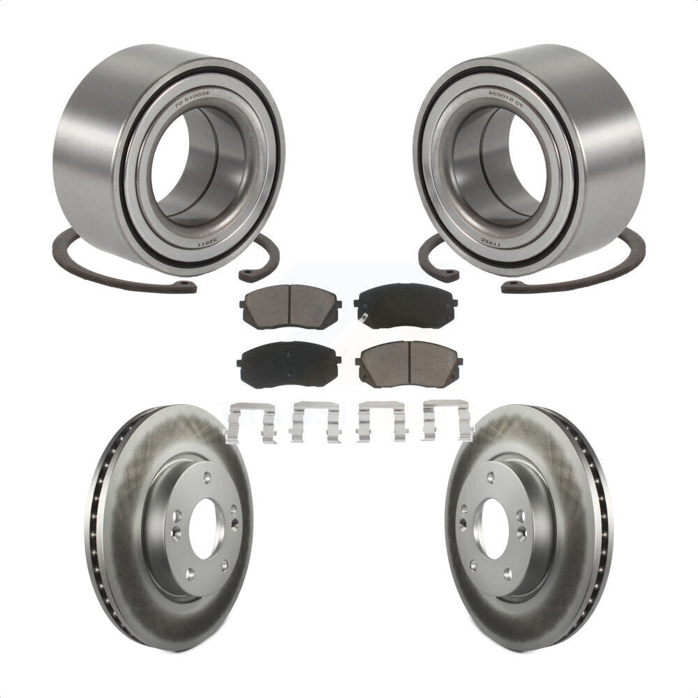 Kit de Rotor et plaquettes de frein à disque revêtus de roulement de roue avant, pour Kia Rond 2010 – 2012