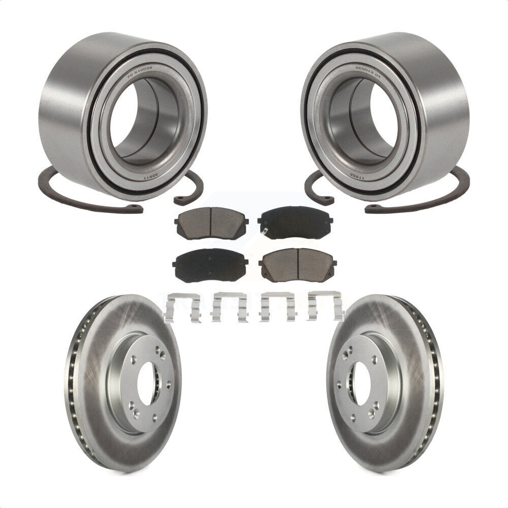 Kit de Rotor et plaquettes de frein à disque revêtus de roulement de roue avant, pour Kia Rond 2007 – 2009