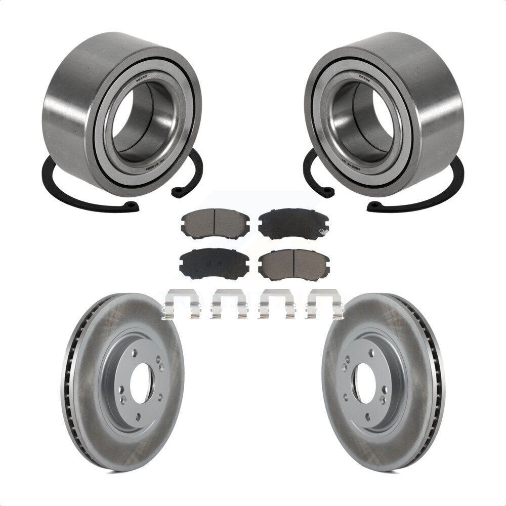 Kit de plaquettes de Rotor de frein à disque enduit de roulement de roue avant, pour Hyundai Azera Kia Amant