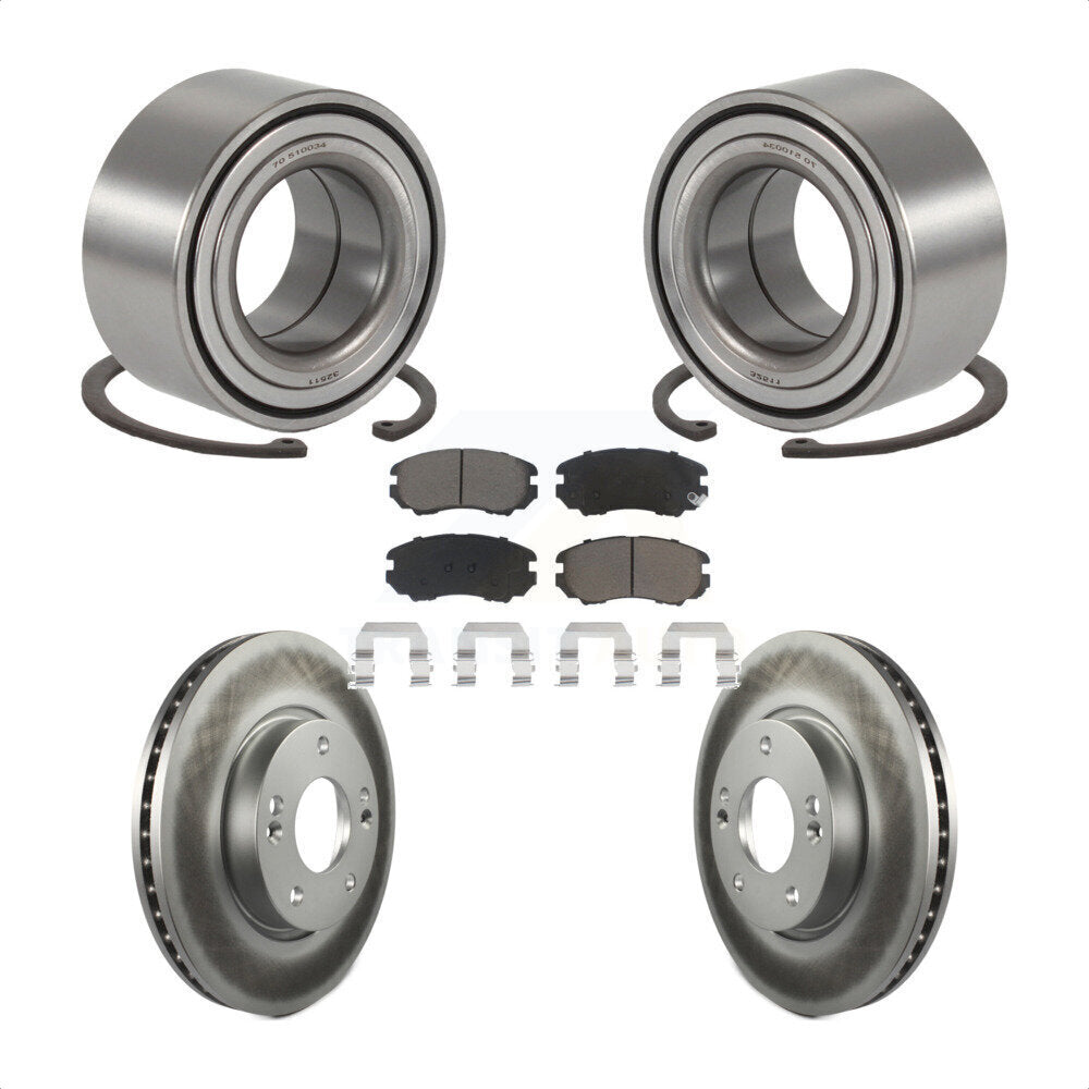 Kit de Rotor et de plaquettes de frein enduits de roulement de roue avant, pour Hyundai Sonata Tucson Ki